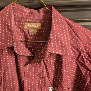 Ariat Men's Burgundy Patterned Shirt